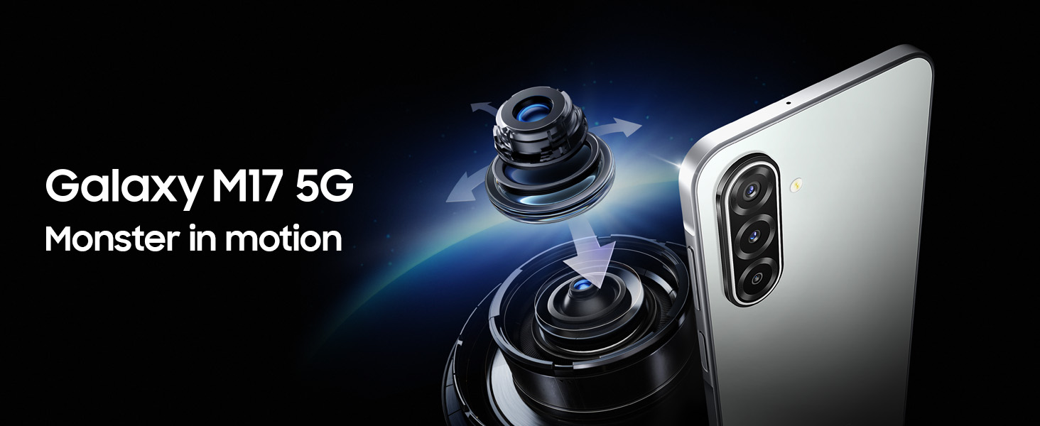 Samsung Galaxy M17 5G-50MP No Shake Cam|Blur free|Triple camera system|Segment’s best