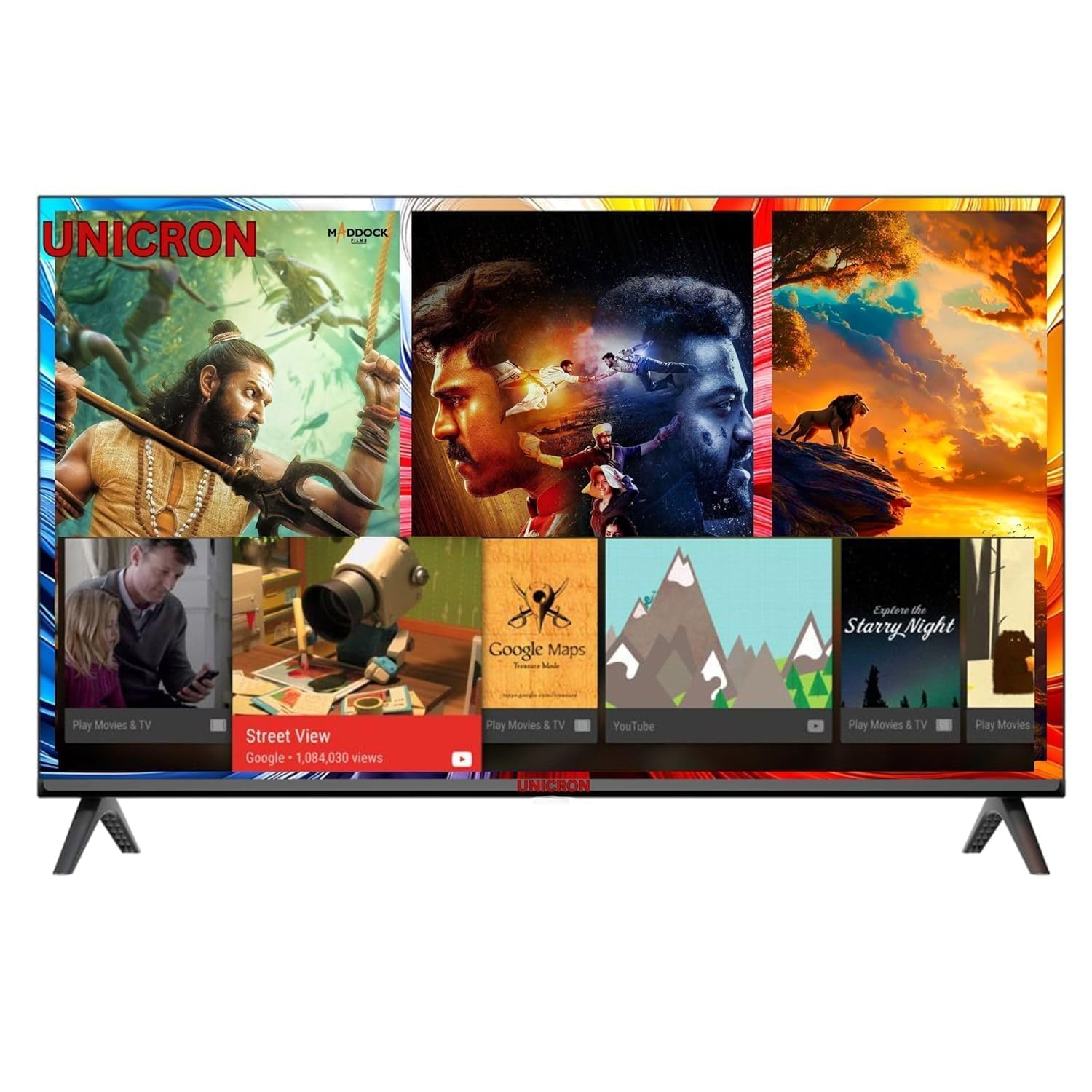 UNICRON 24”INCH Frameless HD Ready Android Smart LED TV | WiFi Enabled | Built-in Apps Compatible (YouTube, Netflix, Prime Video) | HDMI, USB Connectivity | Slim & Stylish - Image 5