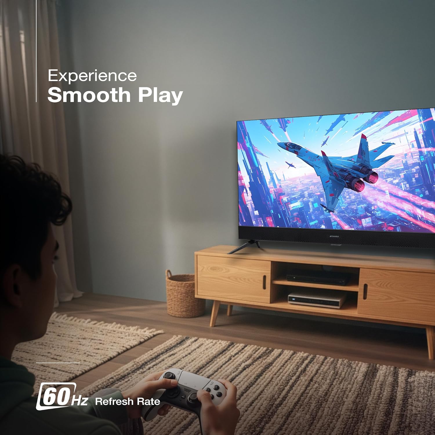 SANSUI 80cm (32)Best Sansui 32 Inch QLED Google TV (JSS32GSQLED, Black) Google TV with QLED Display, HDR10, Dolby Audio, Built-in Soundbar, Filmmaker Mode, 60Hz Refresh Rate JSS32GSQLED (Black) - Image 10