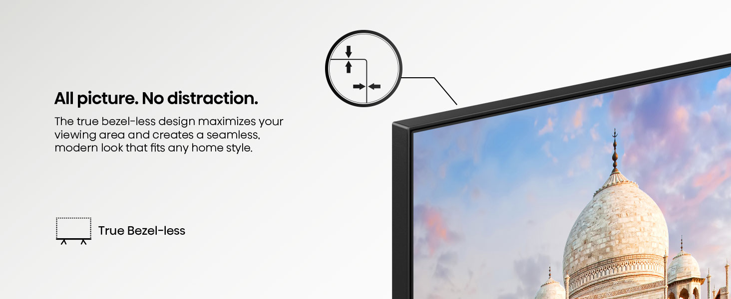 True Bezel-less